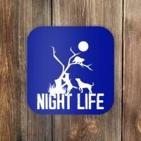 Coon Hound Hunting Night Life Hunting Dog Coon Hunting Funny Gift Coaster thumb 0
