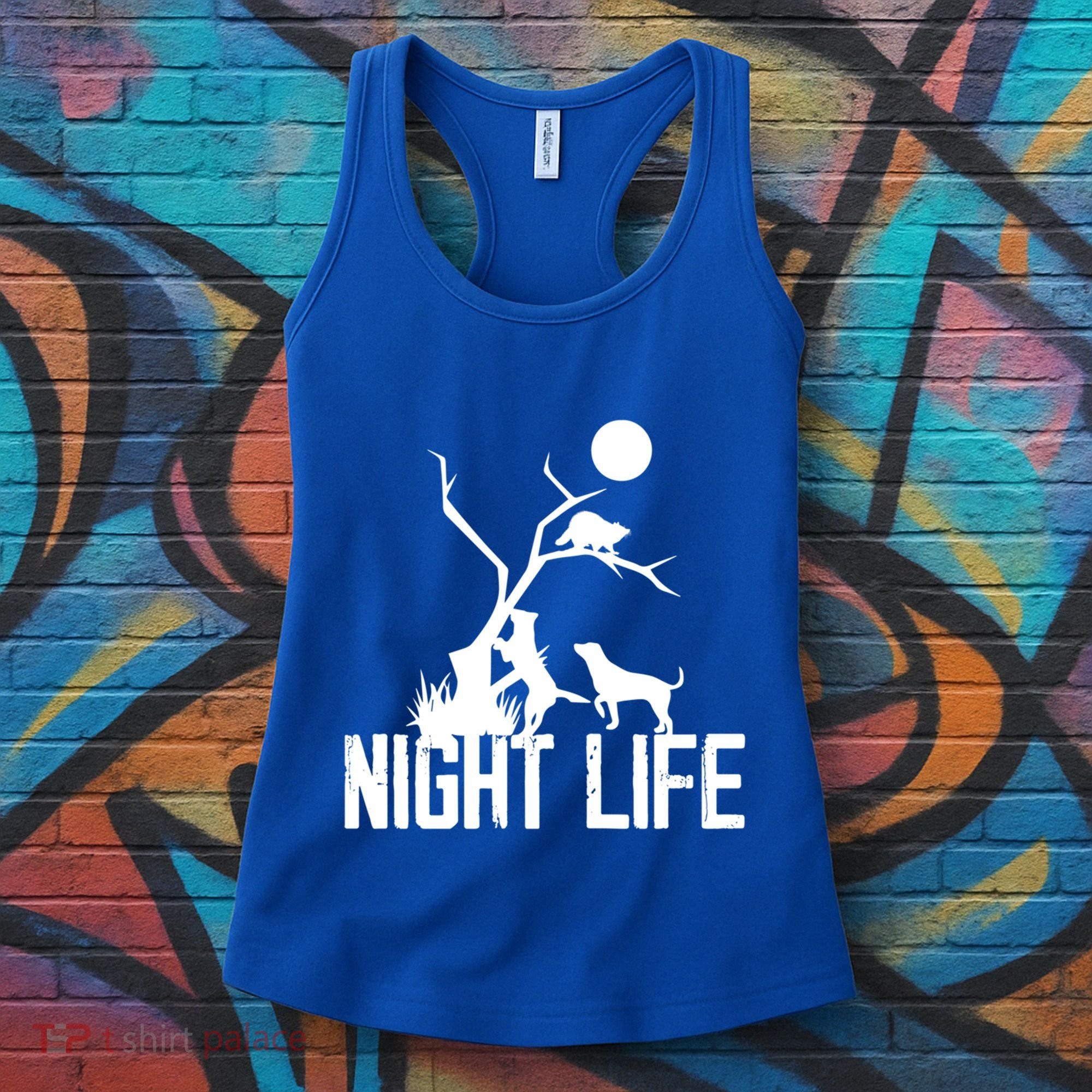 Coon Hound Hunting Night Life Hunting Dog Coon Hunting Funny Gift Women's Tank Top