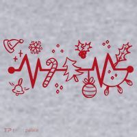 Christmas Holiday Heartbeat Festive Women's Sweatshirt thumb 2