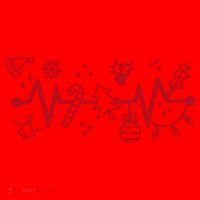 Christmas Holiday Heartbeat Festive Santa Hat thumb 1
