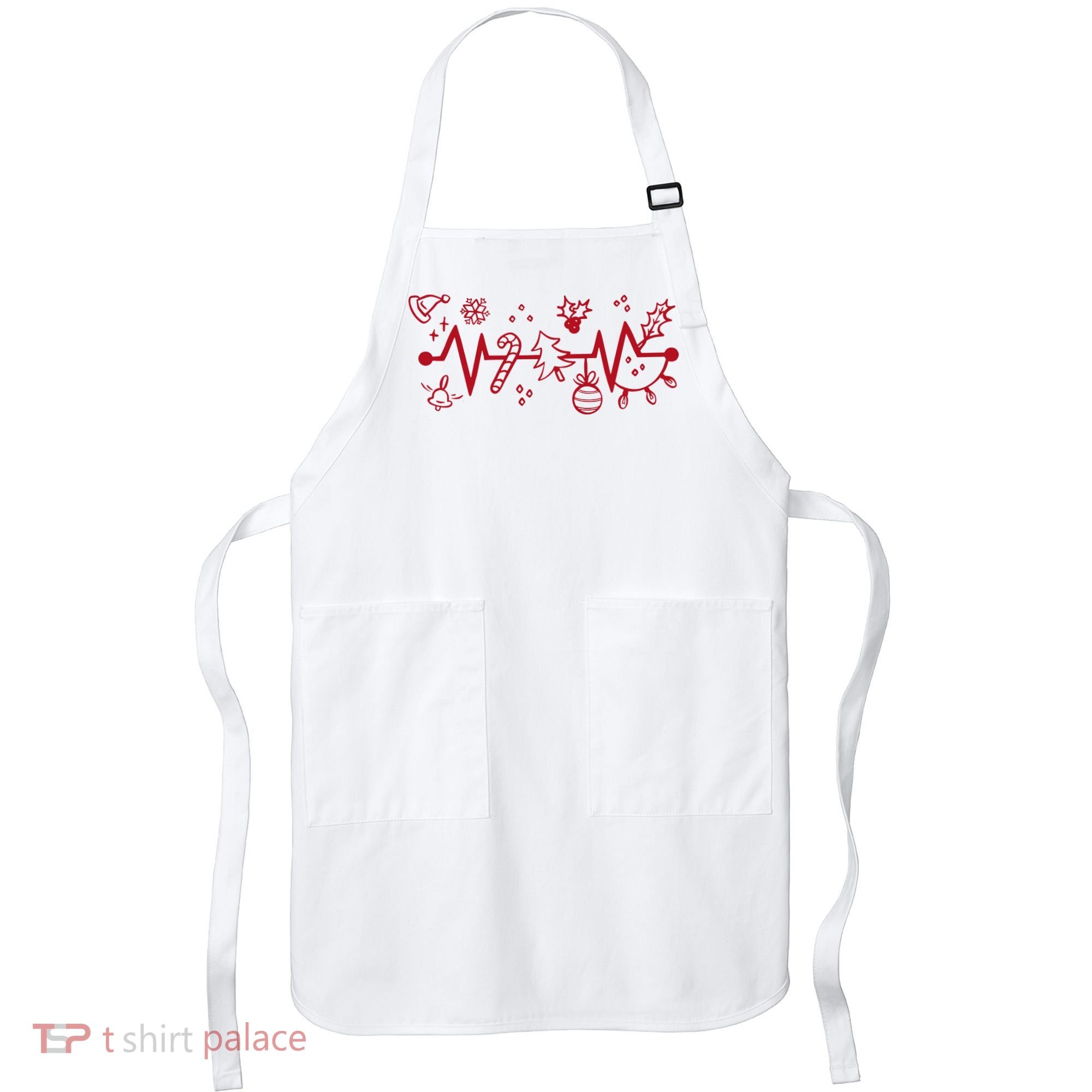 Christmas Holiday Heartbeat Festive Apron