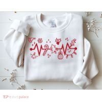 Christmas Holiday Heartbeat Festive Sweatshirt thumb 2