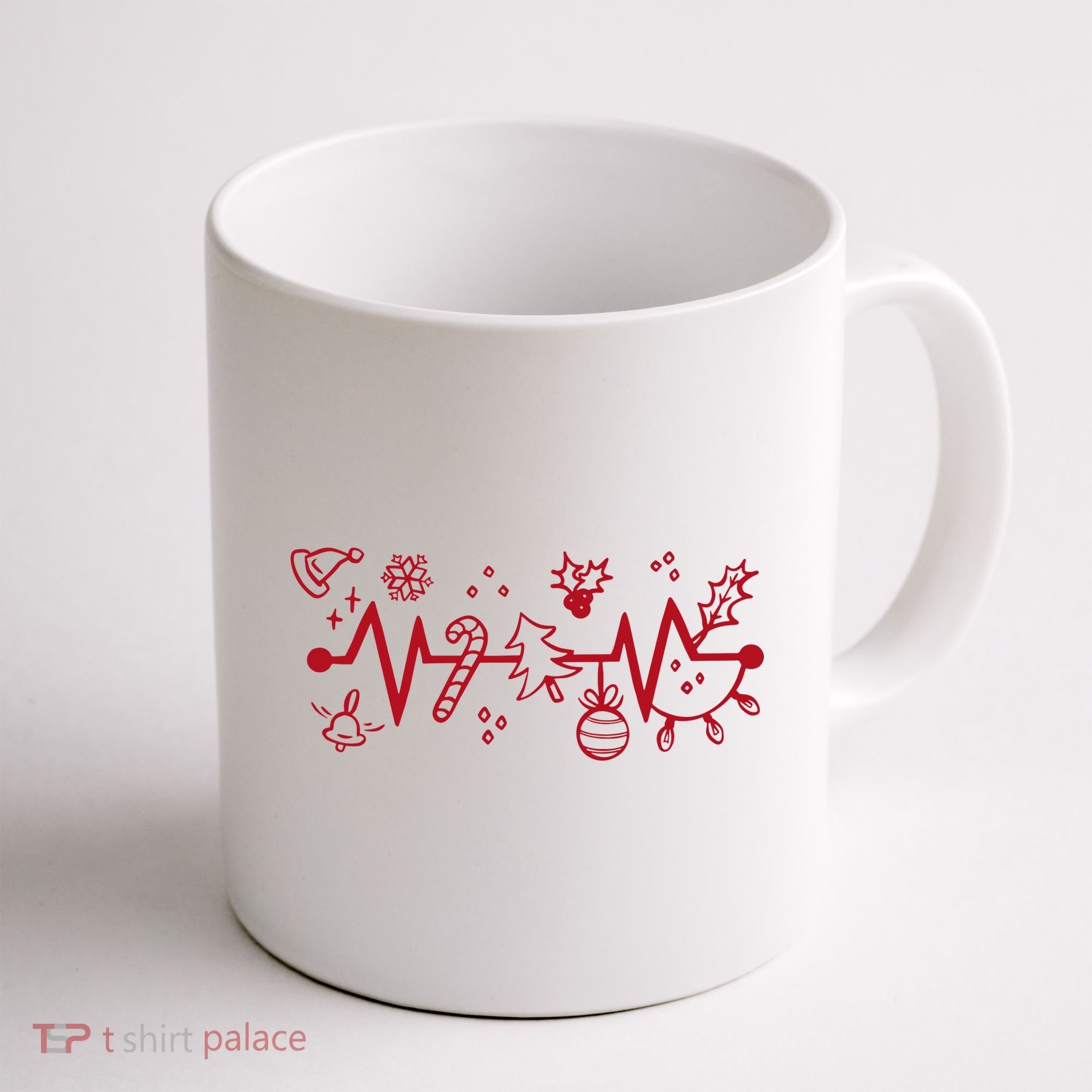 Christmas Holiday Heartbeat Festive Coffee Mug