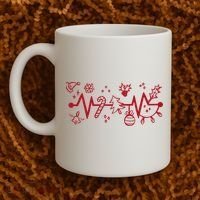 Christmas Holiday Heartbeat Festive Coffee Mug thumb 2