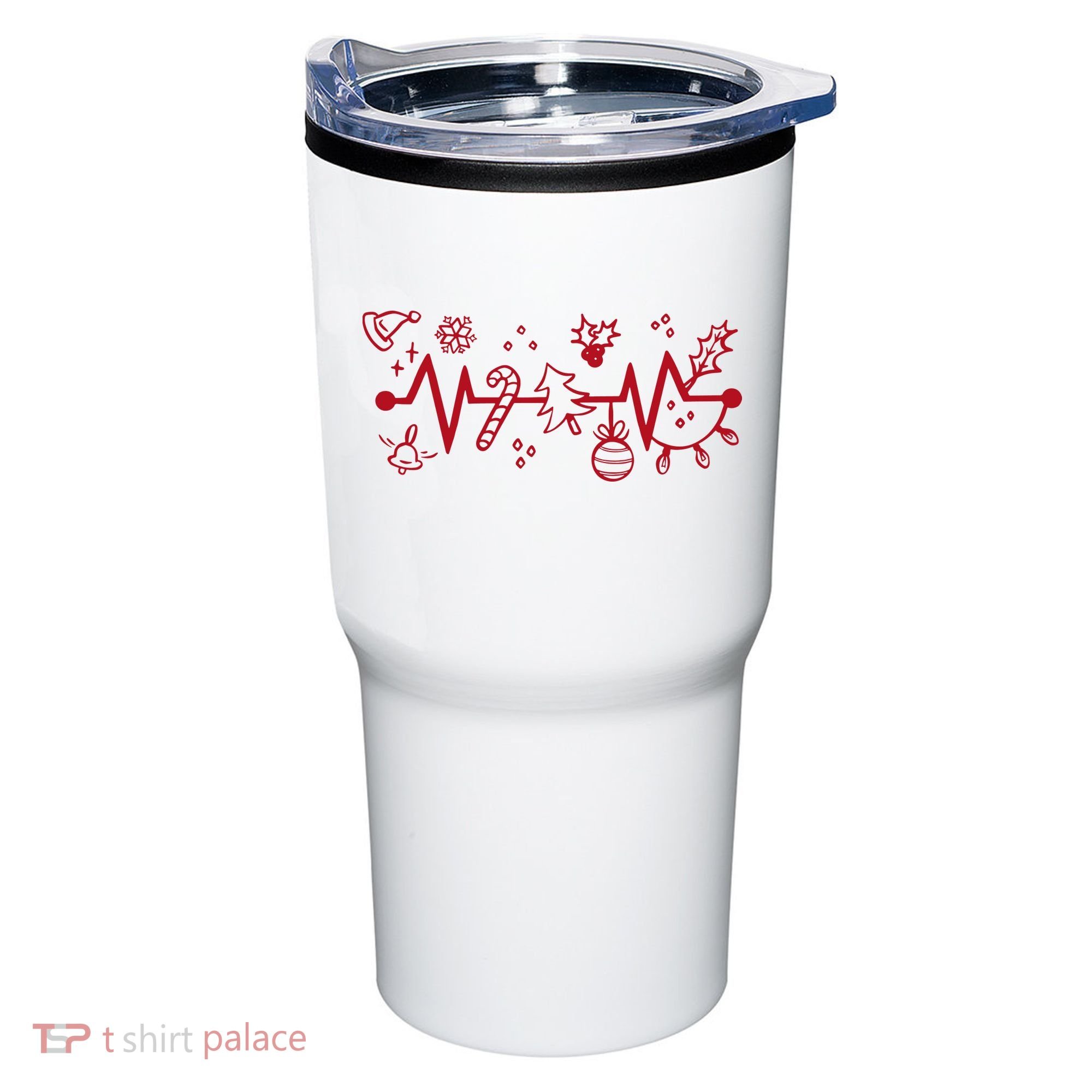 Christmas Holiday Heartbeat Festive Tumbler