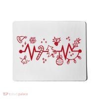 Christmas Holiday Heartbeat Festive Mousepad thumb 0