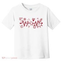 Christmas Holiday Heartbeat Festive Toddler T-Shirt thumb 0