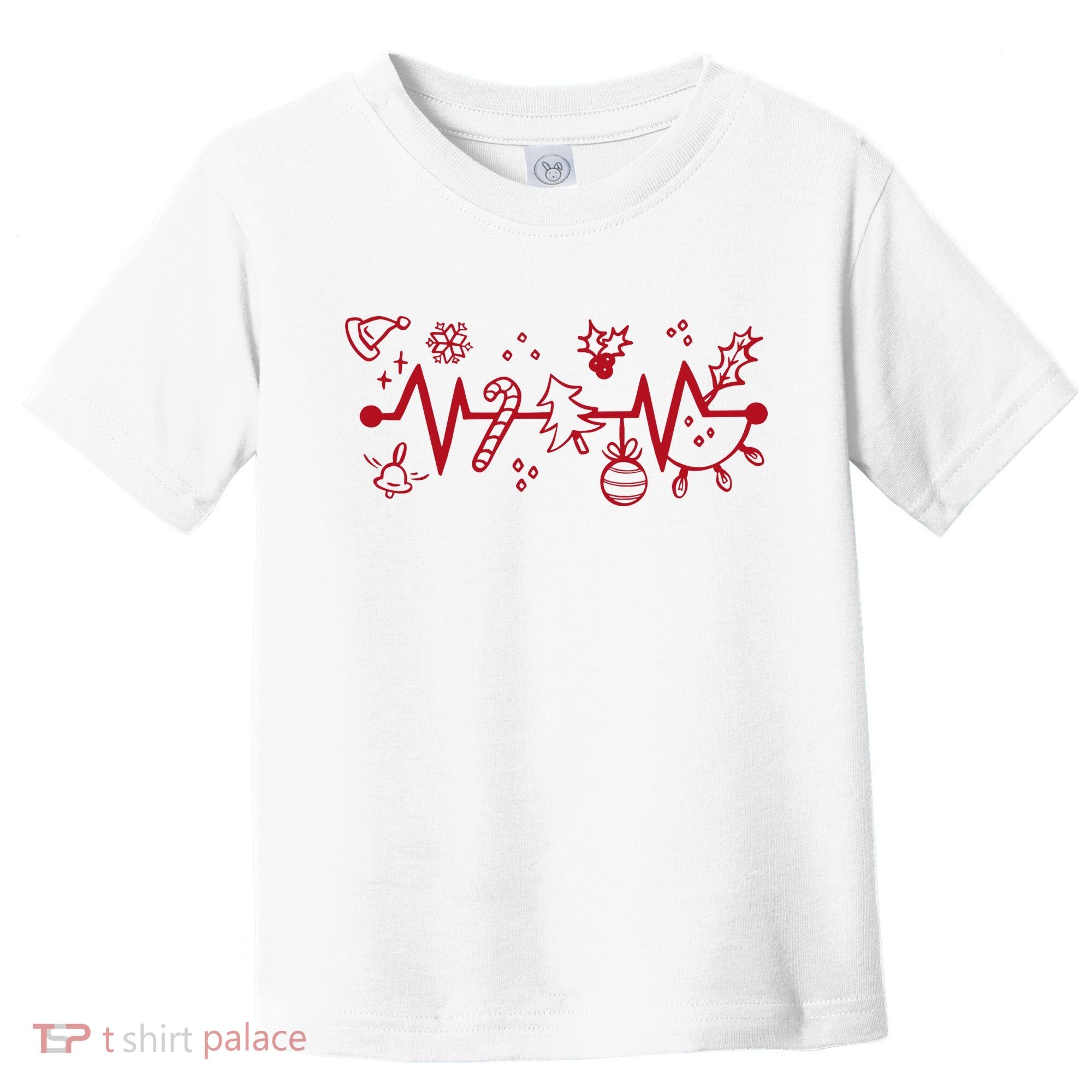 Christmas Holiday Heartbeat Festive Toddler T-Shirt