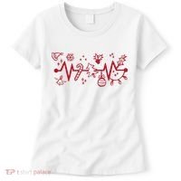 Christmas Holiday Heartbeat Festive Women's T-Shirt thumb 0