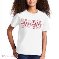 Christmas Holiday Heartbeat Festive Kids T-Shirt thumb 2