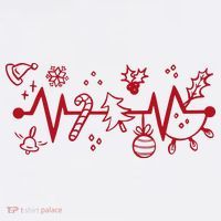 Christmas Holiday Heartbeat Festive Kids T-Shirt thumb 4