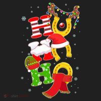Christmas Ho Ho Ho Reindeer Horseshoes Women's Sweatshirt thumb 2