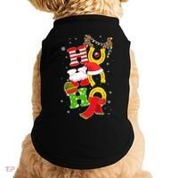 Christmas Ho Ho Ho Reindeer Horseshoes Doggie Tank thumb 0