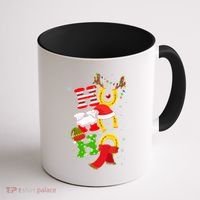 Christmas Ho Ho Ho Reindeer Horseshoes Coffee Mug thumb 1