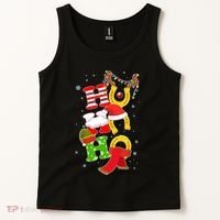 Christmas Ho Ho Ho Reindeer Horseshoes Tank Top thumb 2