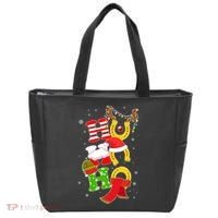 Christmas Ho Ho Ho Reindeer Horseshoes Tote Bag thumb 0