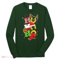 Christmas Ho Ho Ho Reindeer Horseshoes Long Sleeve Shirt thumb 0