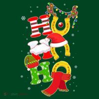 Christmas Ho Ho Ho Reindeer Horseshoes Apron thumb 3