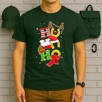 Christmas Ho Ho Ho Reindeer Horseshoes T-Shirt thumb 6