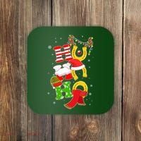 Christmas Ho Ho Ho Reindeer Horseshoes Coaster thumb 0