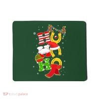 Christmas Ho Ho Ho Reindeer Horseshoes Mousepad thumb 0