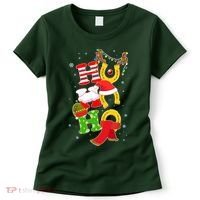 Christmas Ho Ho Ho Reindeer Horseshoes Women's T-Shirt thumb 0