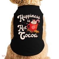 Cute Holiday Happiness Is Hot Cocoa Hot Chocolate Doggie Tank thumb 0