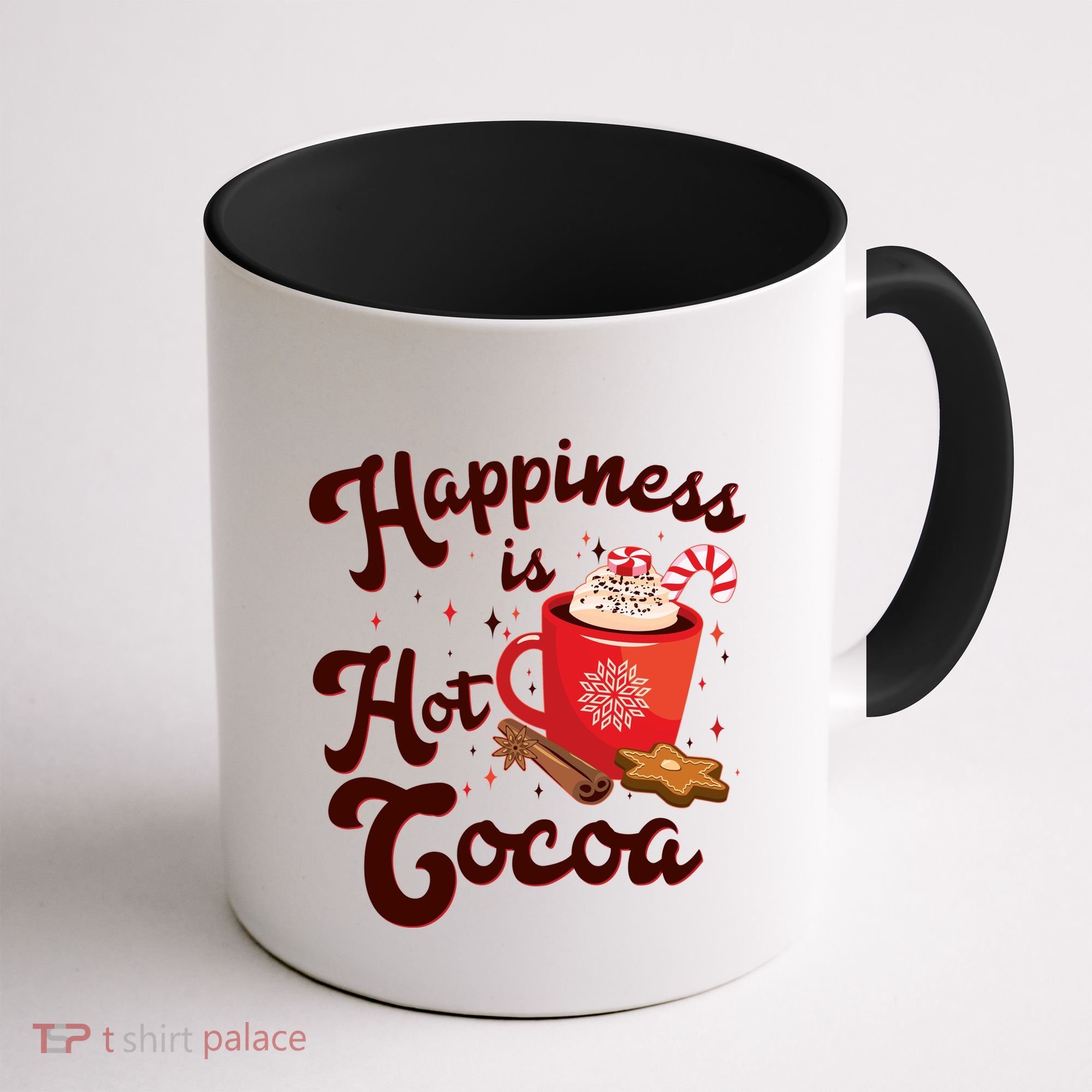 Cute Holiday Happiness Is Hot Cocoa Hot Chocolate Coffee Mug