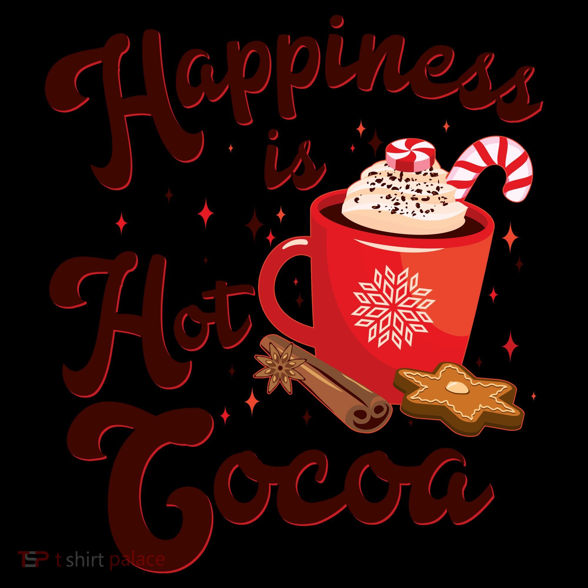 Cute Holiday Happiness Is Hot Cocoa Hot Chocolate Coffee Mug