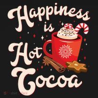 Cute Holiday Happiness Is Hot Cocoa Hot Chocolate Women's Hoodie thumb 2