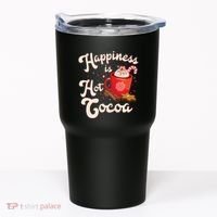 Cute Holiday Happiness Is Hot Cocoa Hot Chocolate Tumbler thumb 0