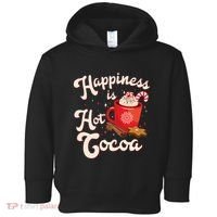 Cute Holiday Happiness Is Hot Cocoa Hot Chocolate Toddler Hoodie thumb 0