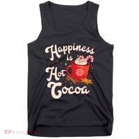 Cute Holiday Happiness Is Hot Cocoa Hot Chocolate Tank Top thumb 0