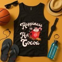 Cute Holiday Happiness Is Hot Cocoa Hot Chocolate Tank Top thumb 4