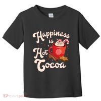 Cute Holiday Happiness Is Hot Cocoa Hot Chocolate Toddler T-Shirt thumb 0