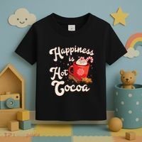 Cute Holiday Happiness Is Hot Cocoa Hot Chocolate Toddler T-Shirt thumb 3