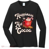 Cute Holiday Happiness Is Hot Cocoa Hot Chocolate Women's Long Sleeve Shirt thumb 0