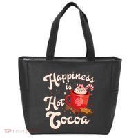 Cute Holiday Happiness Is Hot Cocoa Hot Chocolate Tote Bag thumb 0