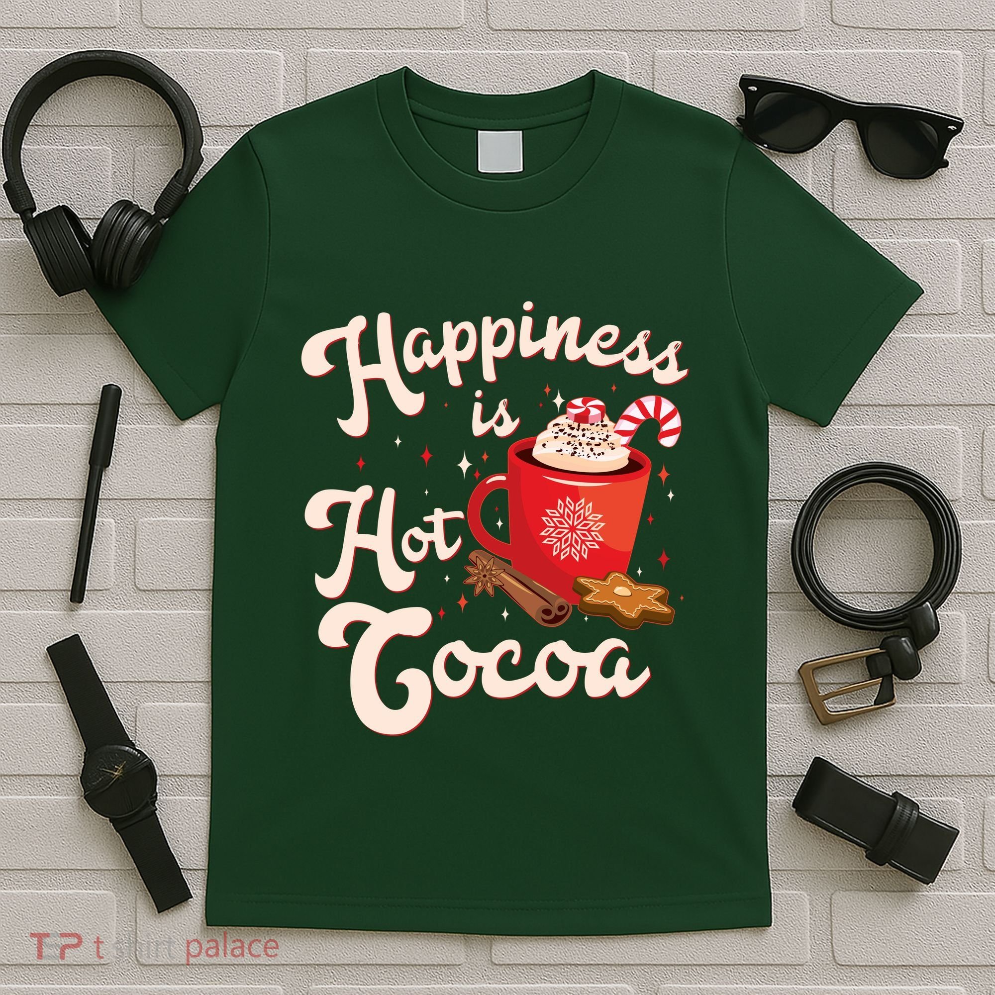 Cute Holiday Happiness Is Hot Cocoa Hot Chocolate T-Shirt