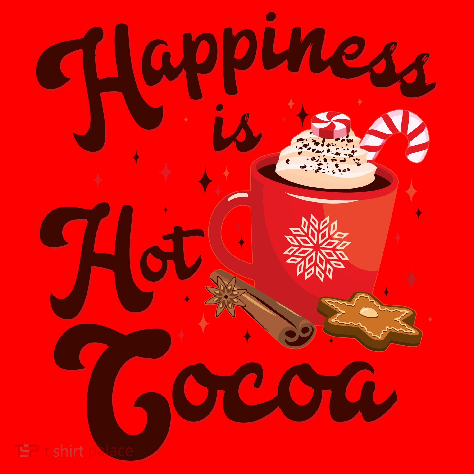 Cute Holiday Happiness Is Hot Cocoa Hot Chocolate Santa Hat