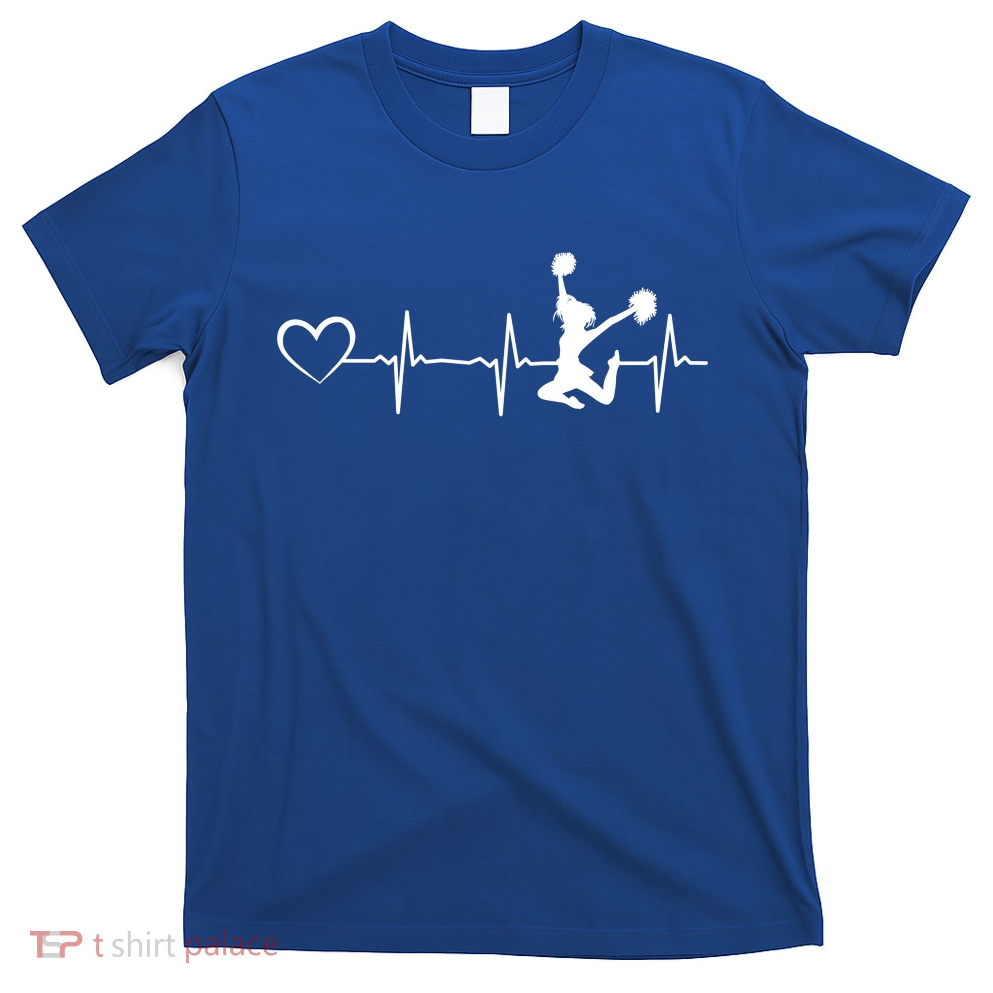 Cheerleading Heartbeat Heart Cheerleader Sports Cheerleading Meaningful Gift T-Shirt
