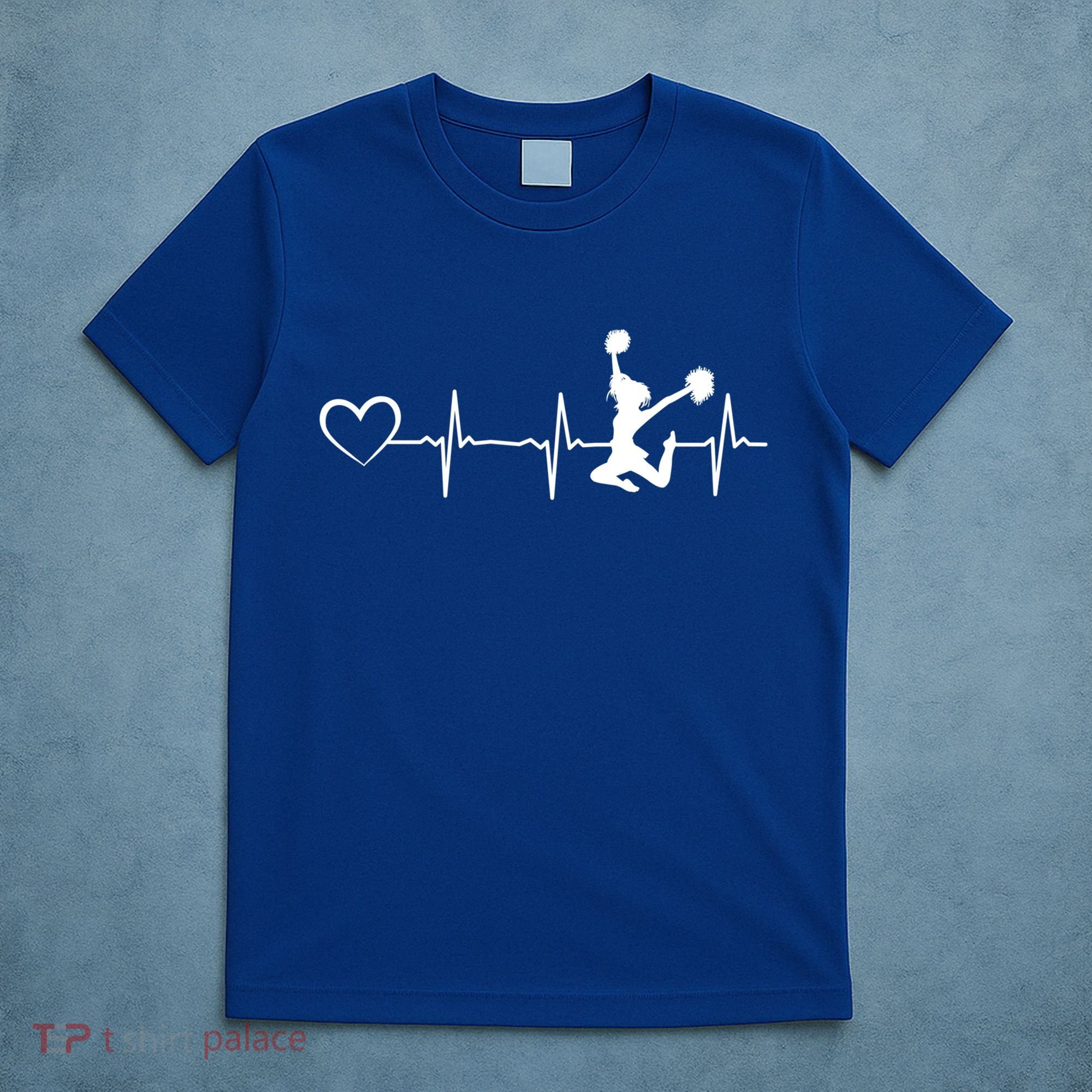 Cheerleading Heartbeat Heart Cheerleader Sports Cheerleading Meaningful Gift T-Shirt