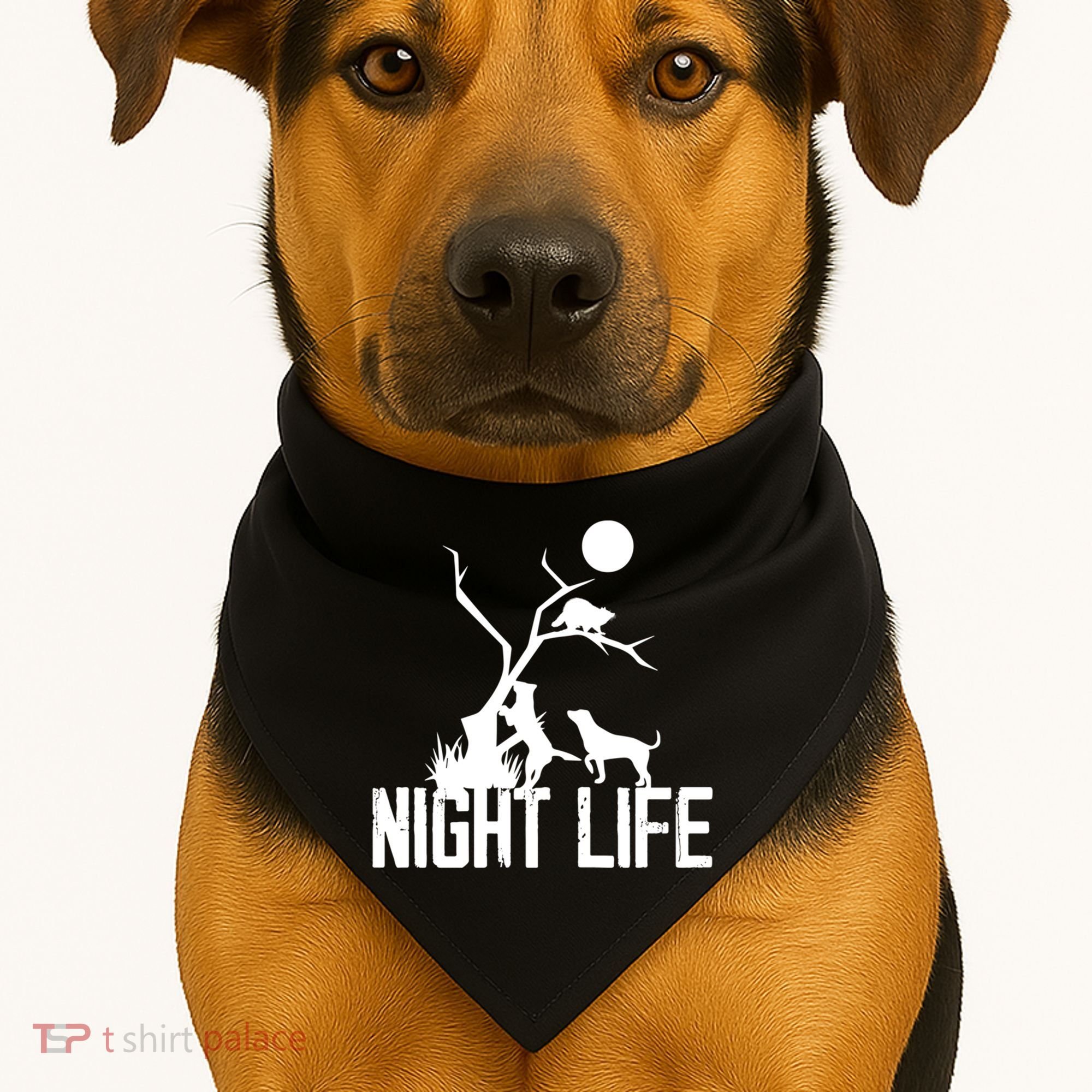 Coon Hound Hunting Night Life Hunting Dog Coon Hunting Gift USA-Made Doggie Bandana