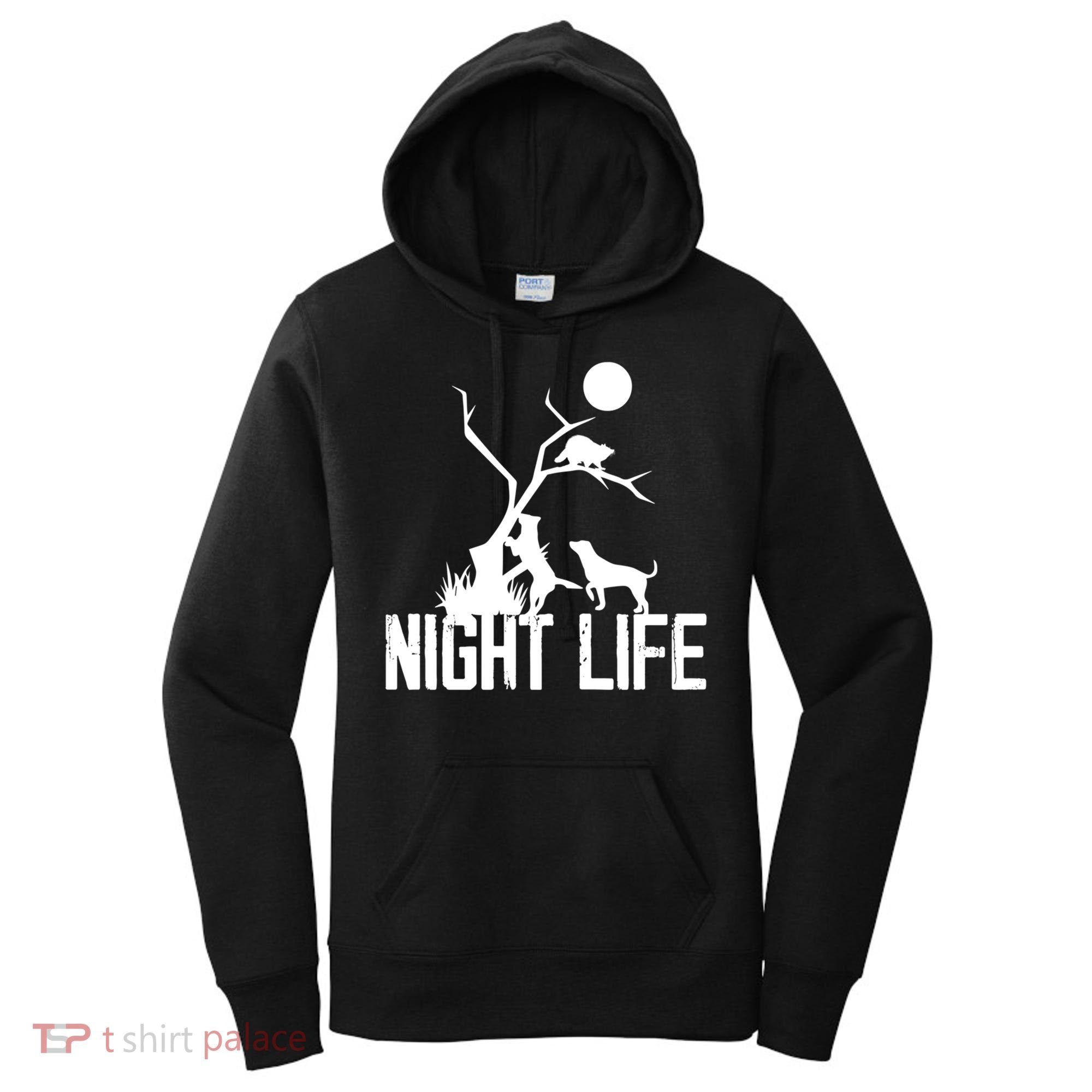 Coon Hound Hunting Night Life Hunting Dog Coon Hunting Gift Women's Hoodie