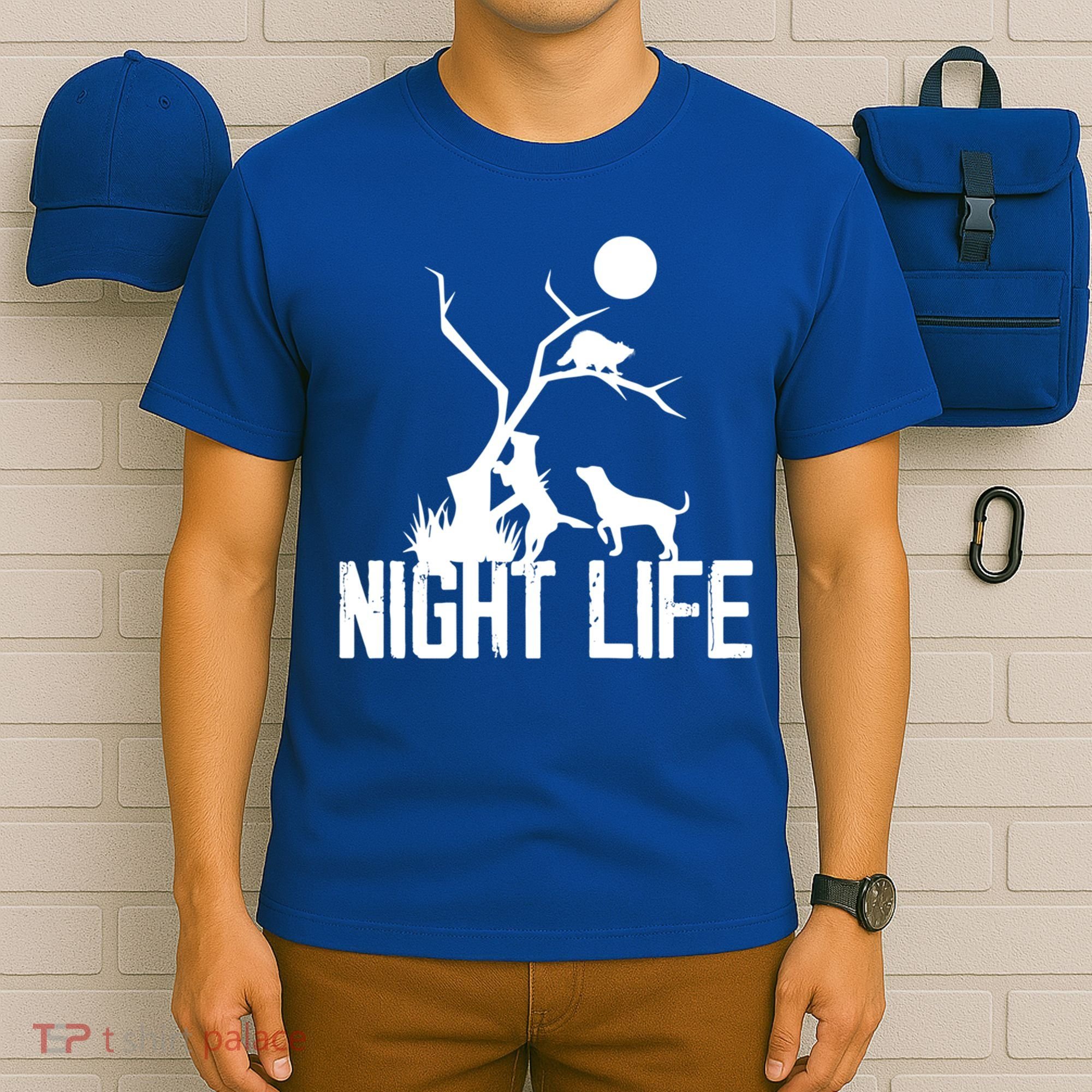 Coon Hound Hunting Night Life Hunting Dog Coon Hunting Gift T-Shirt