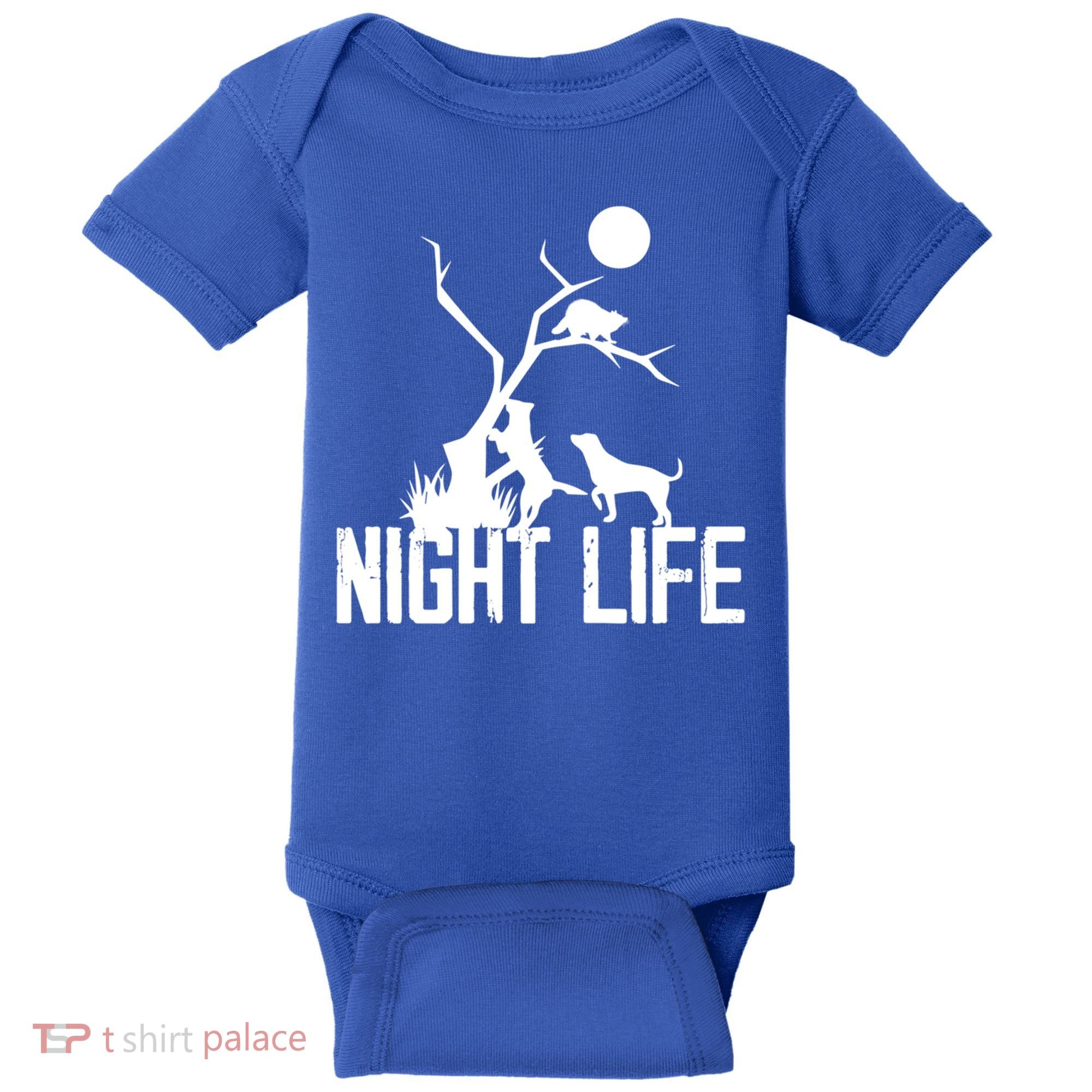Coon Hound Hunting Night Life Hunting Dog Coon Hunting Gift Baby Bodysuit