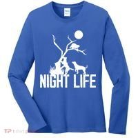 Coon Hound Hunting Night Life Hunting Dog Coon Hunting Gift Women's Long Sleeve Shirt thumb 0