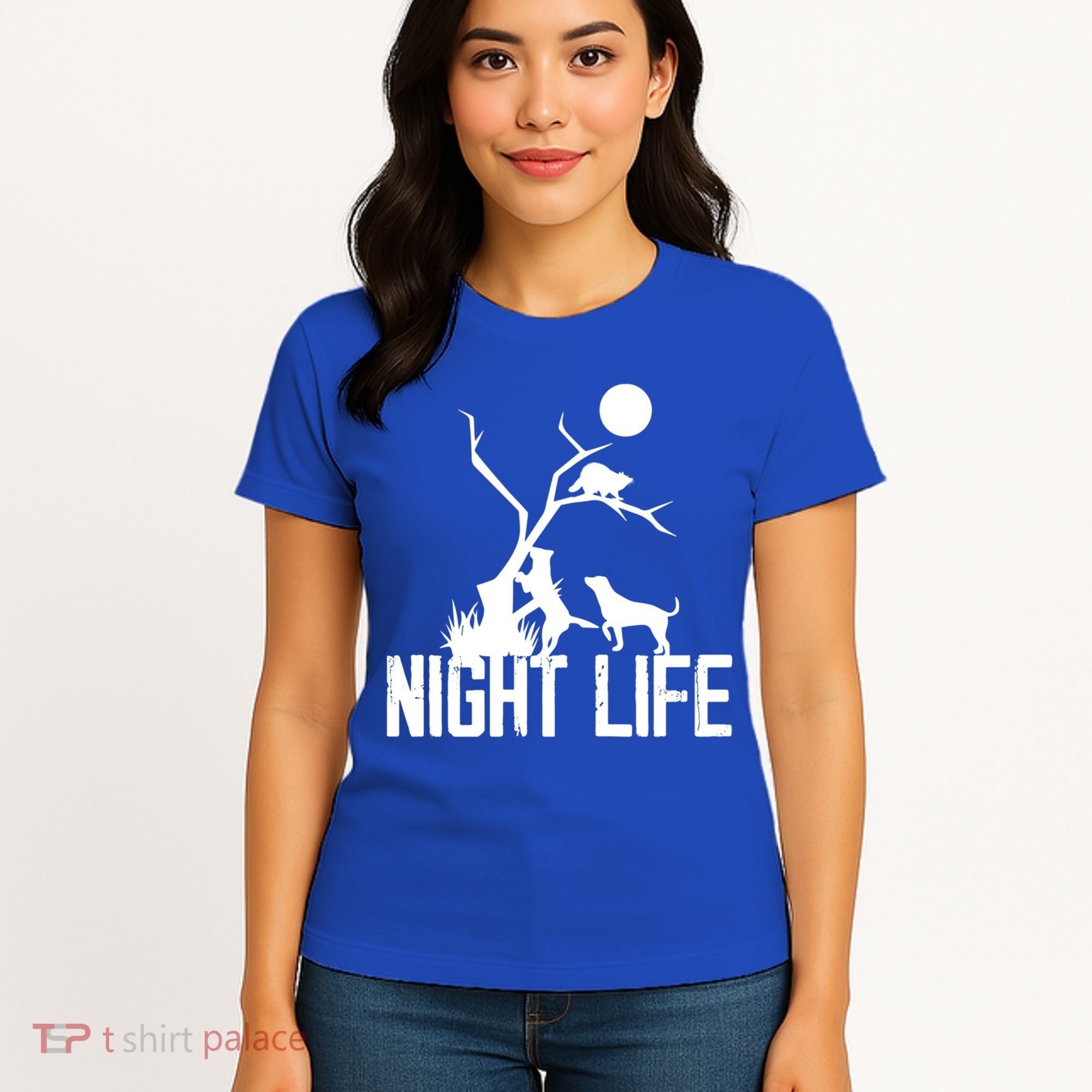 Coon Hound Hunting Night Life Hunting Dog Coon Hunting Gift Women's T-Shirt