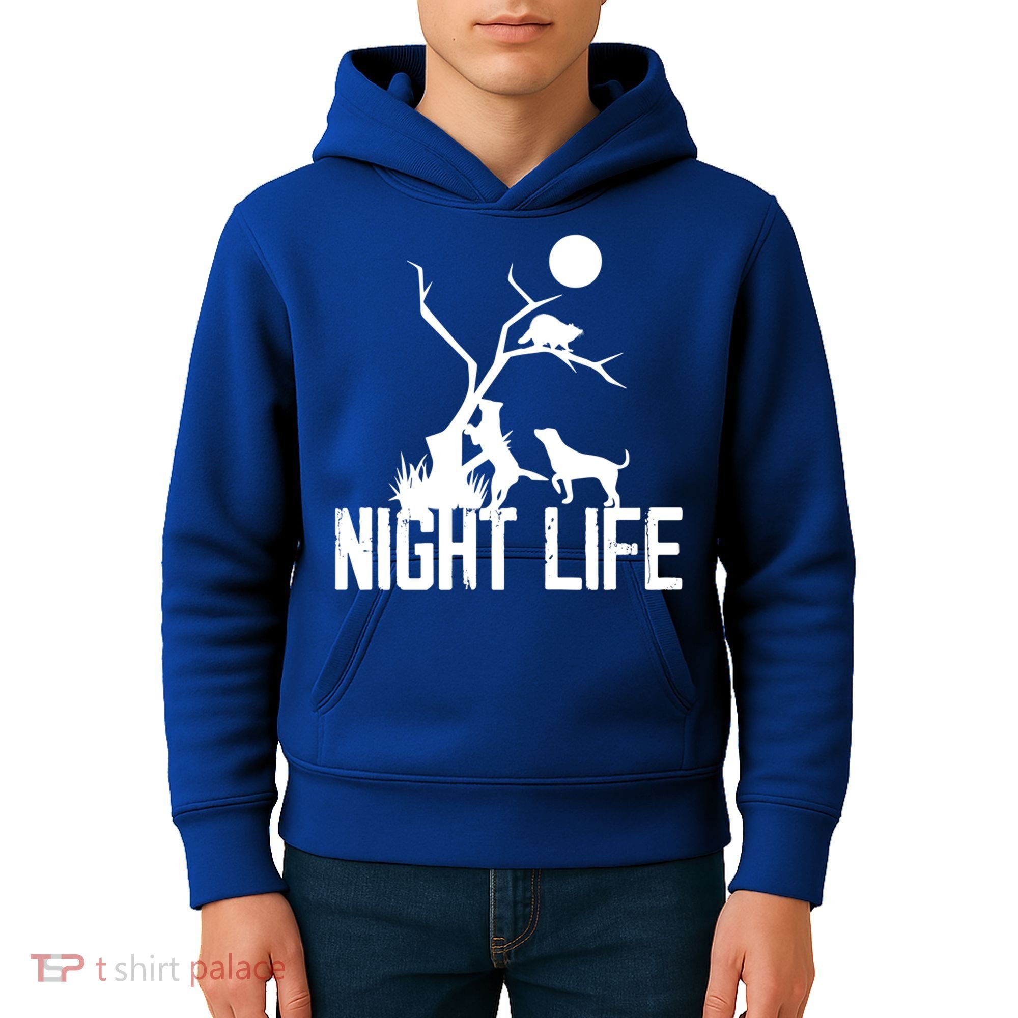 Coon Hound Hunting Night Life Hunting Dog Coon Hunting Gift Kids Hoodie