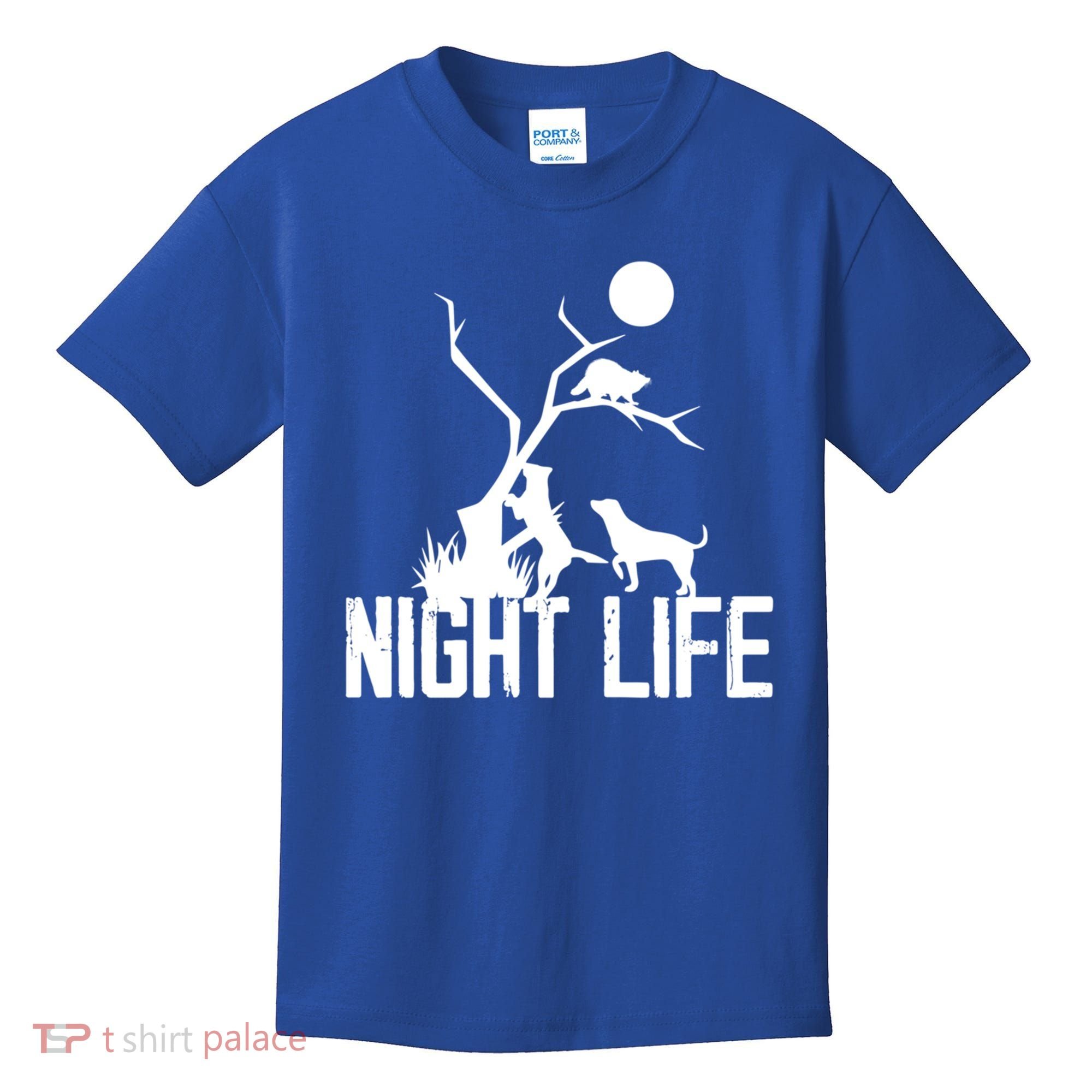 Coon Hound Hunting Night Life Hunting Dog Coon Hunting Gift Kids T-Shirt